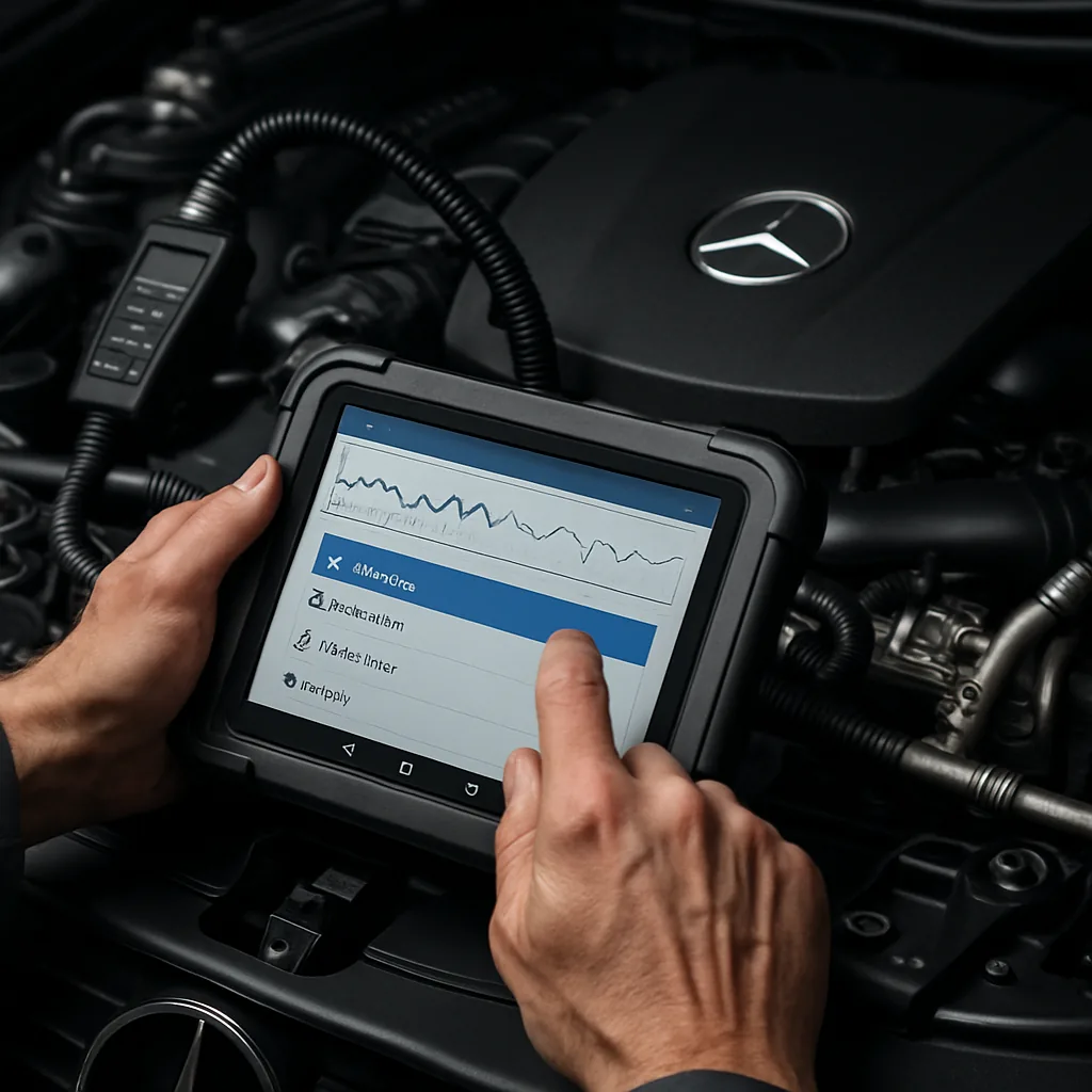 Проверка узлов Mercedes-Benz в сервисе