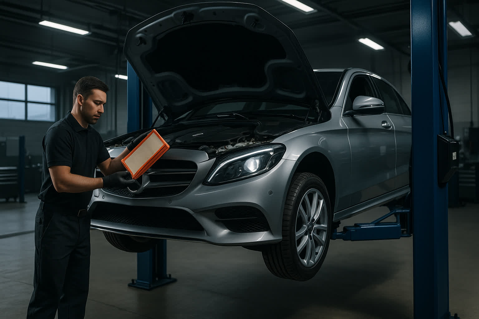 Замена фильтров Mercedes-Benz в профессиональном автосервисе