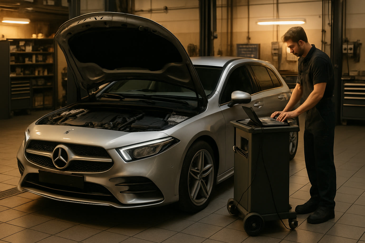 Mercedes A W177 в автосервисе MB Doctor