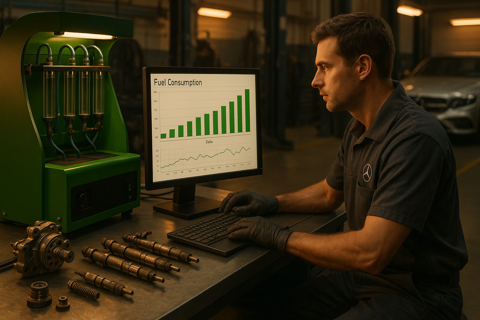 Диагностика расхода топлива Mercedes-Benz в специализированном сервисе