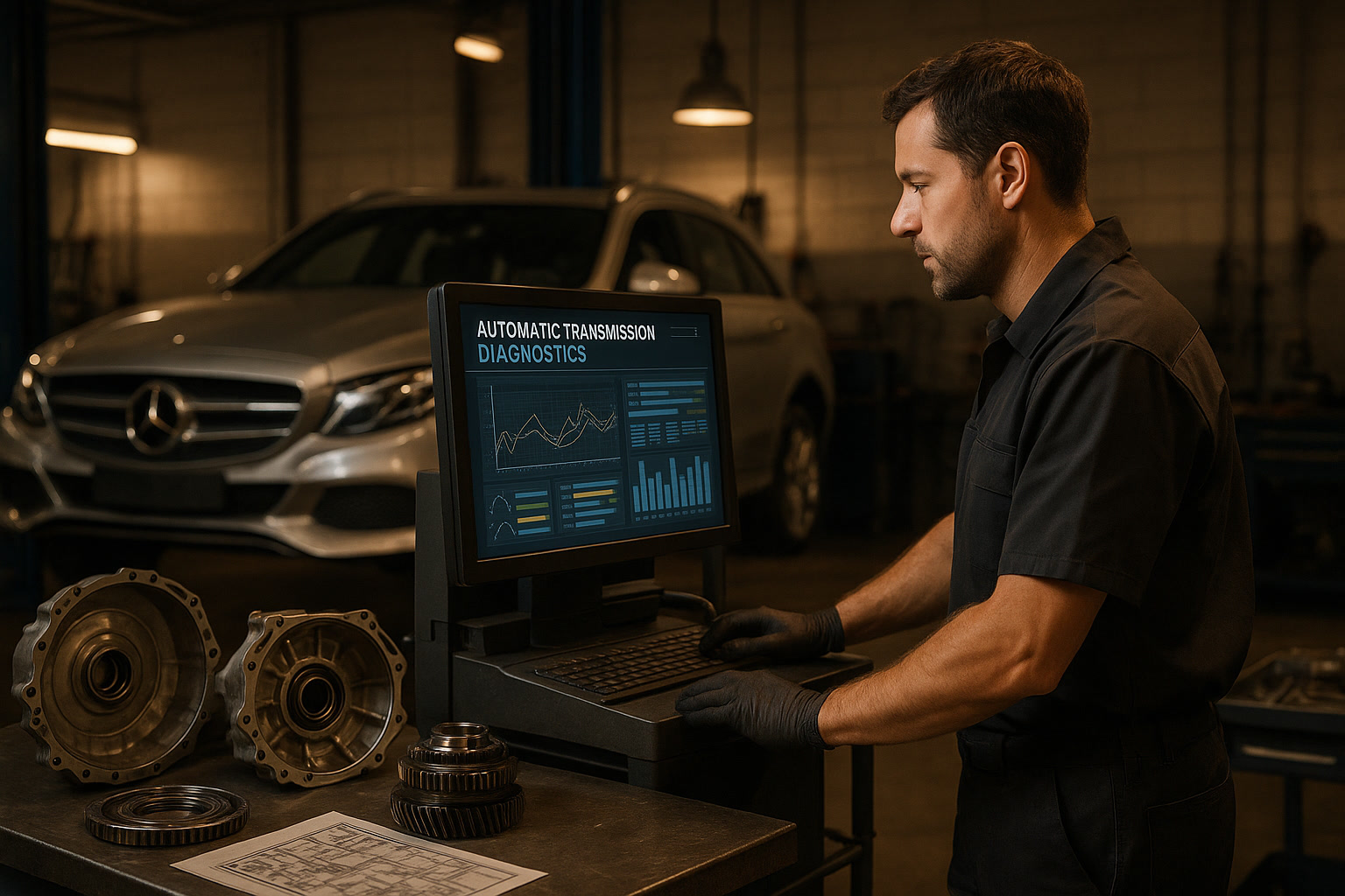 Диагностика АКПП Mercedes-Benz при рывках и толчках